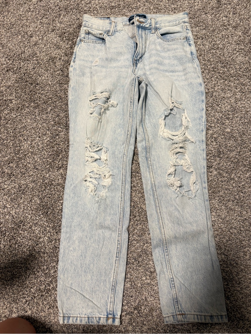 Aeropostale Light Blue Ripped Mom Jean